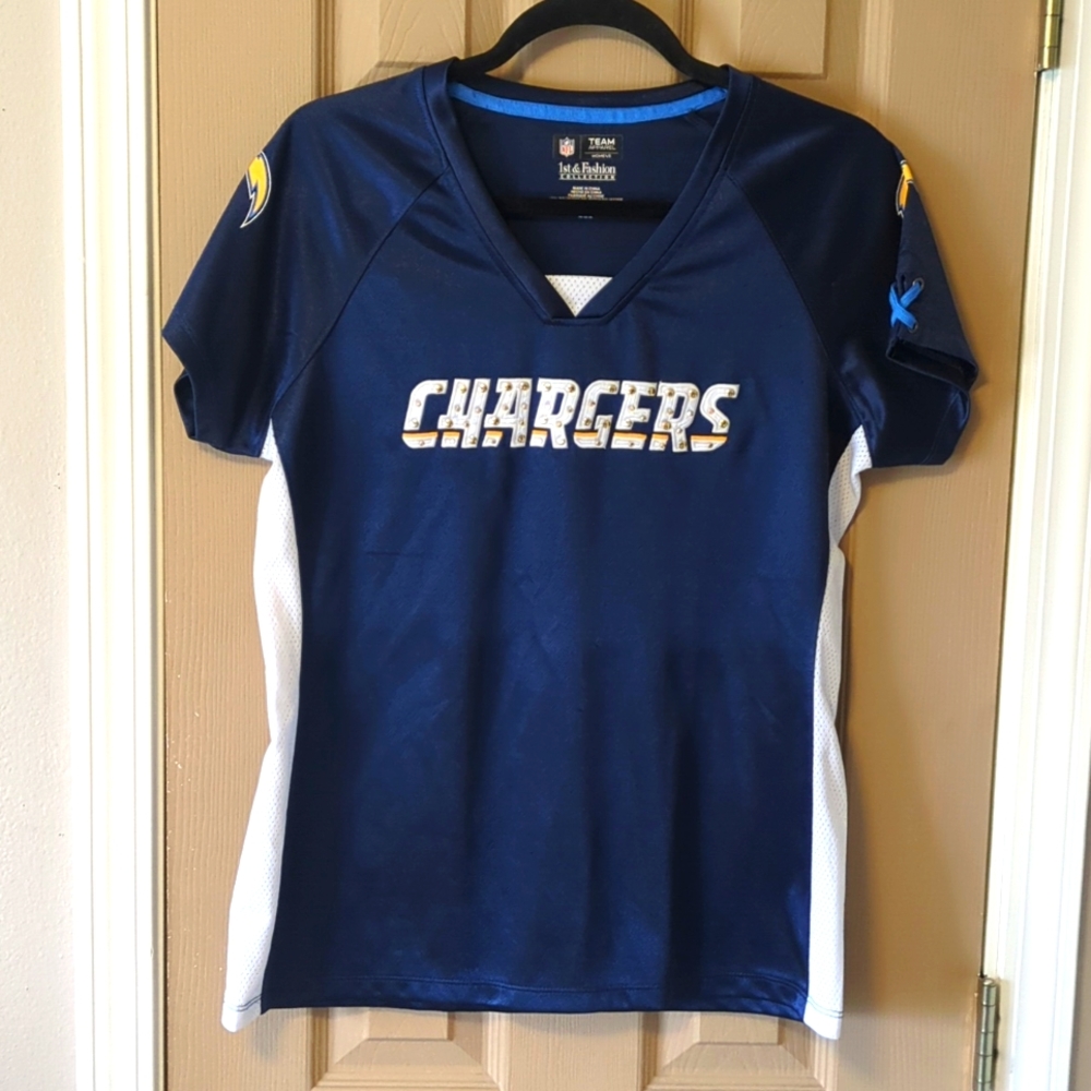 Chargers shirt, top, NFL apparel, womens size Medium